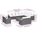  Vrtni set s jastucima, 13 dijelova, sivi poliratan | shoptok.hr