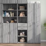 vidaXL Visoka komoda siva sonome 45x42,5x185 cm od konstruiranog drva Cijene