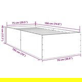 vidaXL Okvir za krevet boja hrasta 75x190 cm od konstruiranog drva | shoptok.hr