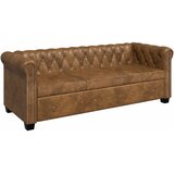  Trosjed Chesterfield od umjetne kože smeđi | shoptok.hr