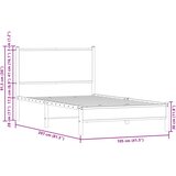  Metalni okvir kreveta bez madraca boja hrasta sonome 100x200 cm | shoptok.hr