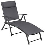 Gardenson VRTNI LEŽALNIK aluminij, jeklo prašno lakirano barve grafita, siva | Shoptok.si
