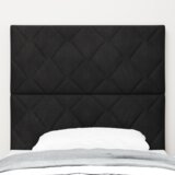 vidaXL vzglavje z dizajnom diamantskih blokov črno 90 cm, vzglavje z dizajnom diamantskih blokov črno 180 cm | Shoptok.si