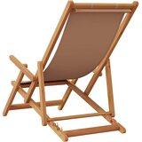 Sklopiva stolica za plažu smeđesiva drvo eukaliptusa i tkanina | shoptok.hr
