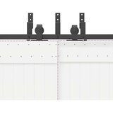 vidaXL Komplet opreme za drsna vrata 183 cm jeklo črne barve | Shoptok.si