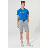 AC&Co / Altınyıldız Classics Men's Light Gray Melange Standard Fit Daily Comfortable Sports Knitted Shorts Cene