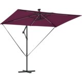  Samostojeći banana suncobran Bordo crvena 294 x 200 x 254 cm | shoptok.hr