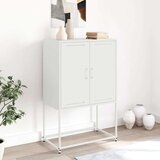 vidaXL Visoka omara bela 68,5x38,5x107 cm jeklo | Shoptok.si