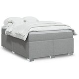 vidaXL Box spring postelja z vzmetnico svetlo siva 140x200 cm blago Cene