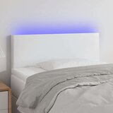 vidaXL LED uzglavlje bijelo 100 x 5 x 78/88 cm od umjetne kože | shoptok.hr