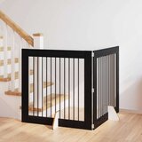 Vrata za pse z stojali 2 pcs Črni hrast 100 x 100 cm, (5000232675) | Shoptok.si