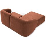 Makamii Kutna garnitura od šenila boja terakote (s lijevim kutom/s ležaljkom) Lani – | shoptok.hr