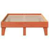 vidaXL Posteljni okvir brez vzmetnice voščeno rjav 120x200 cm borovina | Shoptok.si