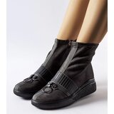 Gemre Gray sock ankle boots on a wedge Colonnata | Shoptok.si