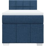  Krevet s oprugama i madracem plavi 90 x 200 cm od tkanine | shoptok.hr