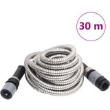  Vrtno crijevo s mlaznicom srebrno 0,6 " 30 m nehrđajući čelik | shoptok.hr