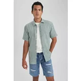 Defacto Regular Fit Cotton Striped Short Sleeve Shirt