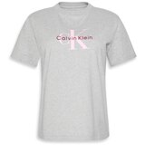 Calvin Klein Jeans Majica 'CLSSC' svijetlosiva / roza / bordo | shoptok.hr
