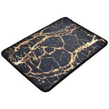 Foutastic črno-zlata kopalniška preproga 60x40 cm goldes - foutastic Cene