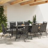  Sklopive vrtne stolice 8 kom prošarane sive čelik i tekstil | shoptok.hr