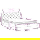 vidaXL Postelja z vzmetnico črna 140x200 cm žamet | Shoptok.si