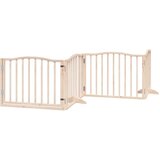  Vrata za pse s vratašcima 12 panela sklopiva 960 cm drvo topole Smeđa 80 x 60 x 2 cm | shoptok.hr