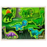  Drvena slagalica s dvodjelnim dinosaurima - 12 elemenata | shoptok.hr