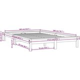  Okvir za krevet bijeli 160x200 cm od masivne borovine | shoptok.hr