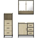  3-dijelni set kupaonskog namještaja boja hrasta sonome drveni | shoptok.hr