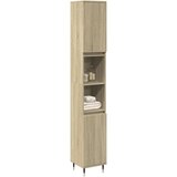 vidaXL Kopalniška omarica sonoma hrast 30x30x190 cm inženirski les Cene