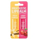 Fruitastic odtenek Fresh Vanilla darilni set balzam za ustnice 4,2 g + balzam za ustnice 4,2 g Sweet Cherry