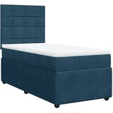 Box spring krevet s madracem plavi 90x190 cm baršunasti | shoptok.hr