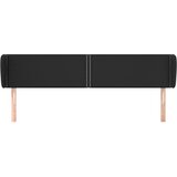  Uzglavlje s ušima crno 203x23x78/88 cm od umjetne kože | shoptok.hr