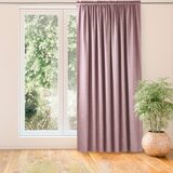  Curtain MILANA color pink style classic 5 cm pole pocket with 3 cm fringe chenille 220x225 HOMEDE | shoptok.hr
