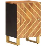 The Living Store Kopalniška omarica rjava in črna 38x33,5x58 cm trden mango - Kopalniška Omarica, (21436850) Cene
