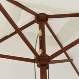  Vrtni suncobran s drvenim stupom boja pijeska 198x198x231 cm | shoptok.hr