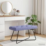  Klupa s gumbastim tkanjem Traper plava 80 x 40 x 46 cm Tkanina | shoptok.hr