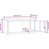 Ormarić za spise crni 90 x 40 x 40 cm čelični | shoptok.hr
