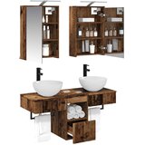  Set ormarića za kupaonicu 5 pcs Staro drvo 43 x 16 x 62,5 cm | shoptok.hr