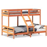 vidaXL Pograd 90×200/140x200 cm voščeno rjava trdna borovina Cene