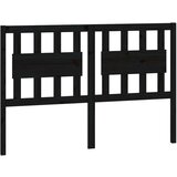  Posteljno vzglavje črno 125,5x4x100 cm trdna borovina, (20647395) | Shoptok.si