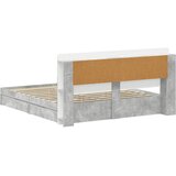  Okvir kreveta s pohranom s ladicama Betonska siva 200 x 200 cm | Eponuda.ba