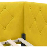 vidaXL kutni okvir kreveta s madracem žuta 80 x 200 cm baršun | shoptok.hr