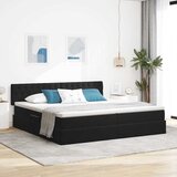  s od storage s uzglavljem Crna 200 x 200 cm Baršun | shoptok.hr