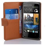Cadorabo Ohišje, združljivo z HTC Desire 500 v sedlo rjave barve - Zaščitni ovitek iz teksturiranega umetnega usnja in žep za kartice, (20551268) | Shoptok.si