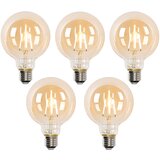 LUEDD Komplet 5 pametnih LED žarnic E27 G95 zlata 4,9 W 470 lm 1800-4000 K Cene