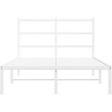 Metalni okvir za krevet s uzglavljem bijeli 120x200 cm | shoptok.hr