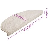  Prostirke za stepenice 15 kom 65x21x4 cm Bijele poluokrugle velike | shoptok.hr