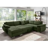 P & B SEDEŽNA GARNITURA, rebrasti žamet temno zelena | Shoptok.si