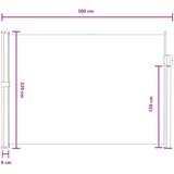  Retraktabilna bočna tende Siva 300 x 220 cm Poliester | shoptok.hr